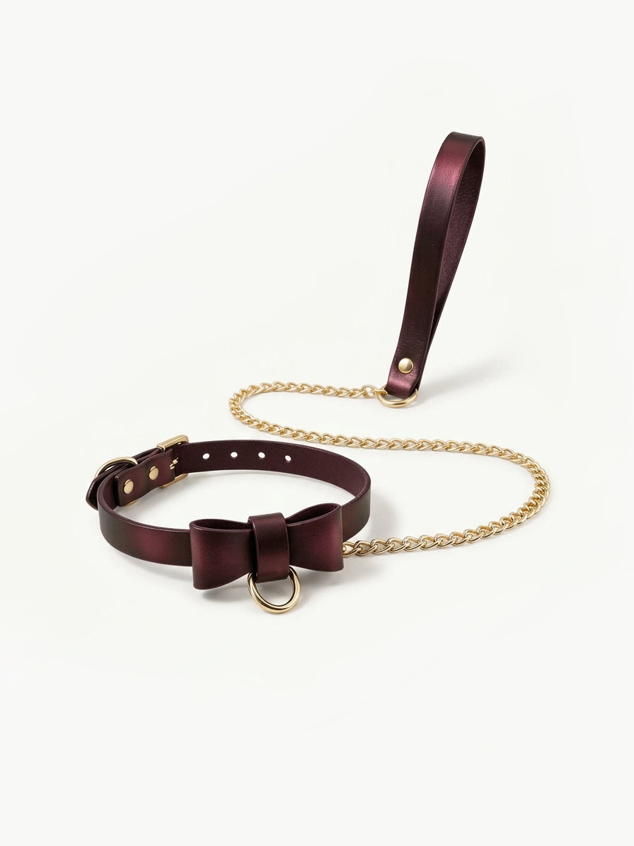 Ember Heat-Shift Bow Choker · Noir